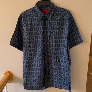 HUGO Hugo Boss Logo Button-Down Shirt